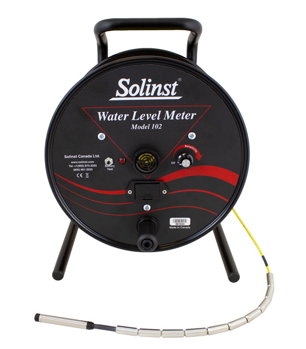 Freatimetro Solinst 102 con sonda P10 da 10 mm: Freatimetro Solinst 102 a puntale sottile con sonda P10