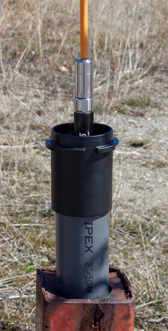 3250-levelvent-5-installato-in-pozzo Solinst 3250 LevelVent 5